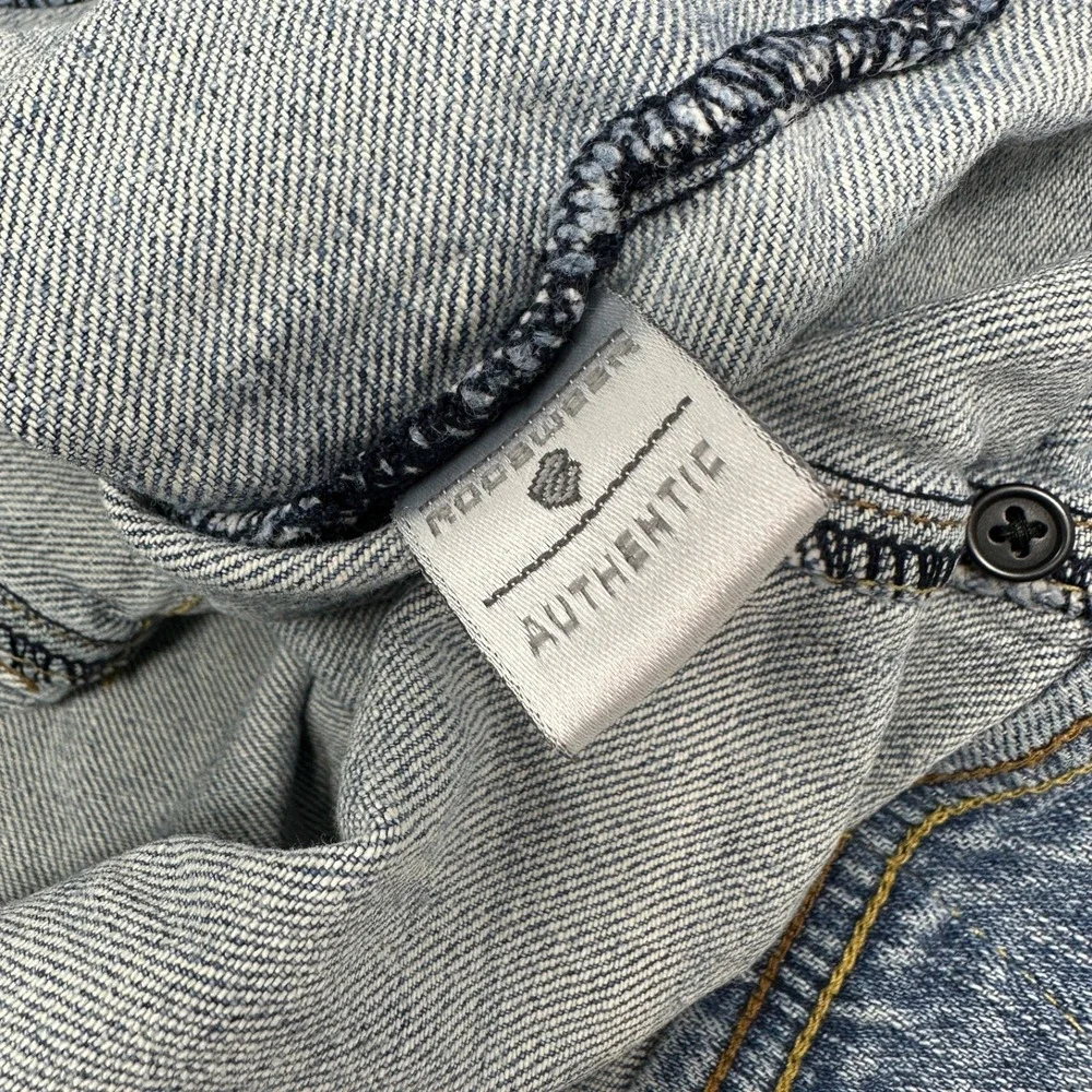 ROCAWEAR‎ Woman's Junior/Kids Light Wash Denim Trucker Jacket Y2K Size Large